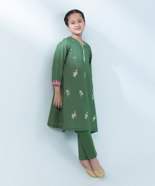 2 Piece - Embroidered Zari Lawn Suit