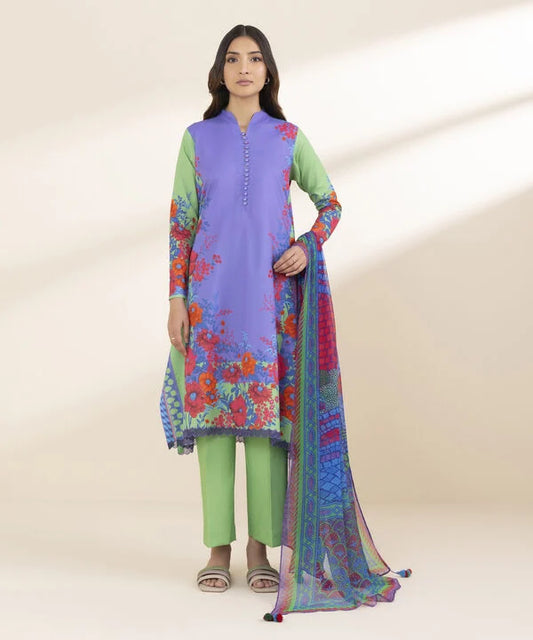 3 Piece - Printed Lawn Suit