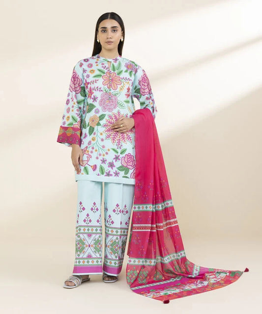 3 Piece - Printed Lawn Suit