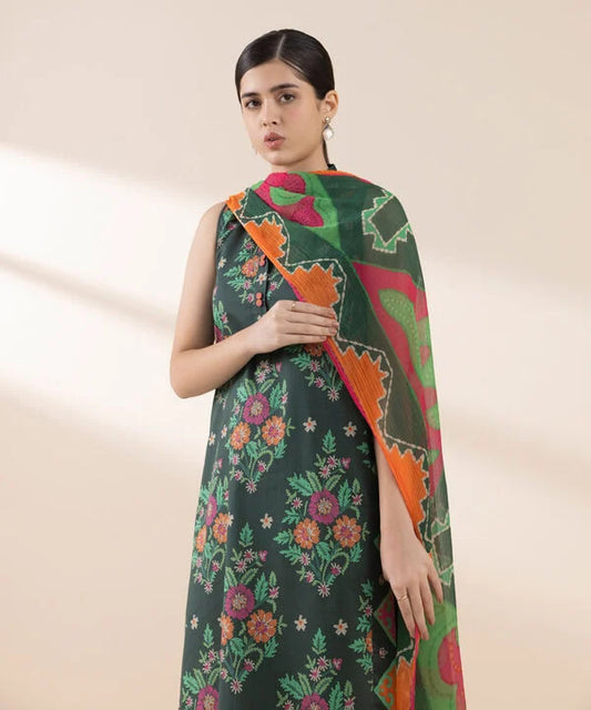 3 Piece - Printed Lawn Suit