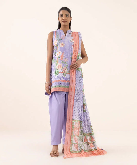 3 Piece - Printed Lawn Suit