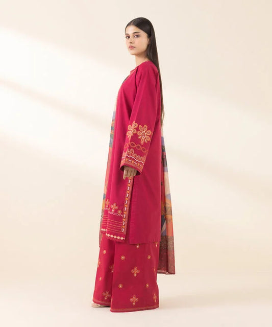 3 Piece - Embroidered Lawn Suit