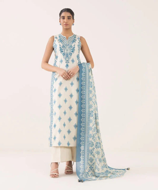 3 Piece - Embroidered Lawn Suit