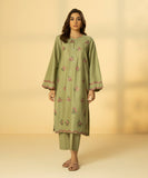 2 Piece - Embroidered Cotton Suit