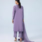 3 Piece - Embroidered Cotton Satin Suit
