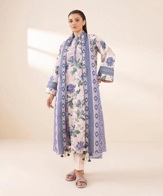 3 Piece - Printed Lawn Suit