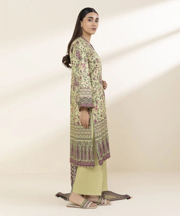 3 Piece - Printed Lawn Suit