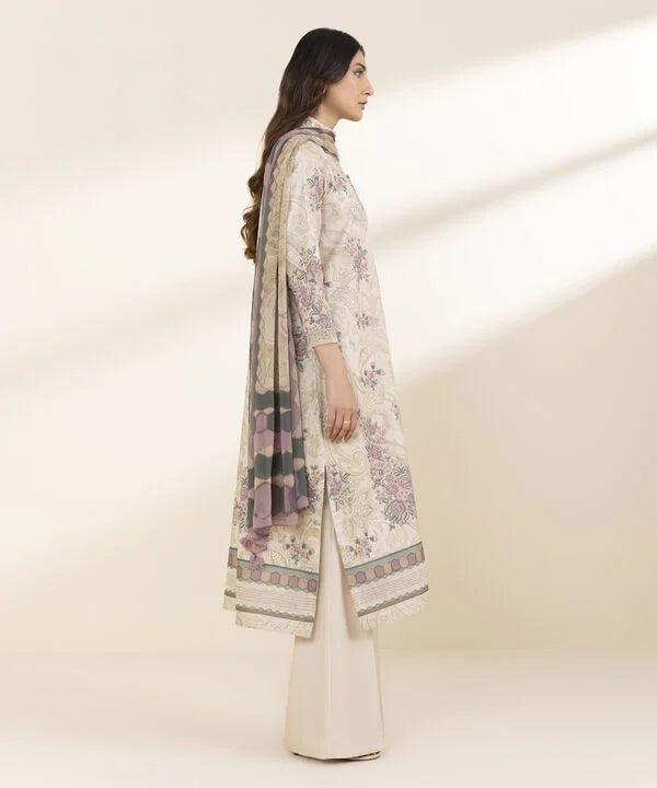 3 Piece - Printed Lawn Suit