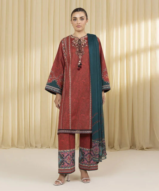 3 Piece - Embroidered Lawn Suit