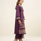 3 Piece - Embroidered Cotton Net Suit