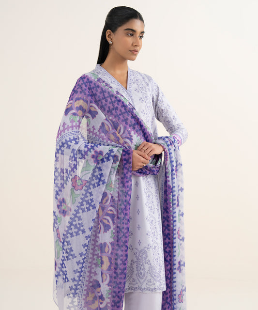 3 Piece - Printed Lawn Suit