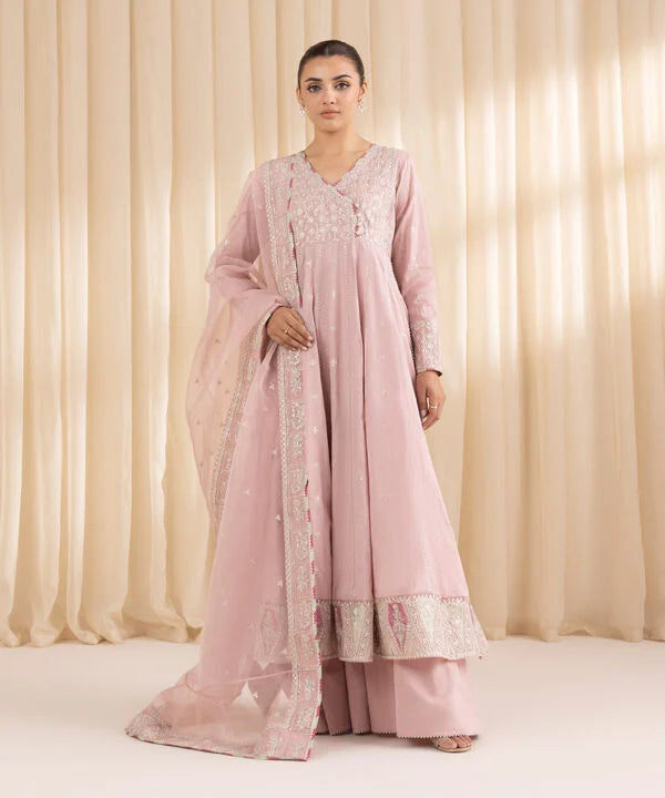 3 Piece - Embroidered Jacquard Suit