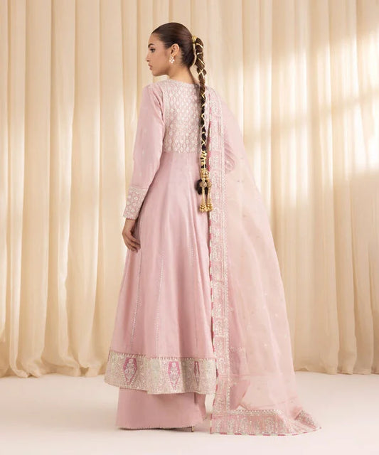 3 Piece - Embroidered Jacquard Suit
