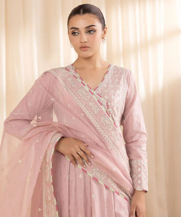3 Piece - Embroidered Jacquard Suit