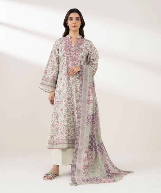 3 Piece - Embroidered Lawn Suit
