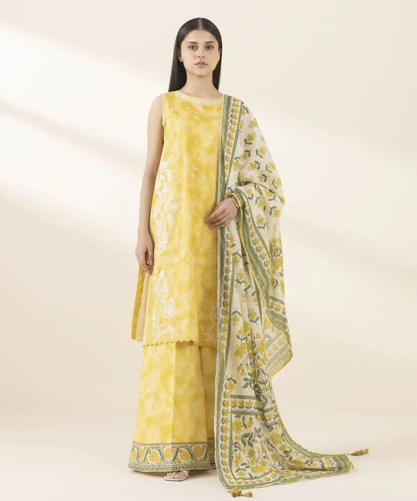 3 Piece - Embroidered Lawn Suit