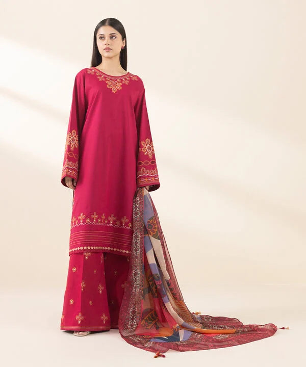 3 Piece - Embroidered Lawn Suit