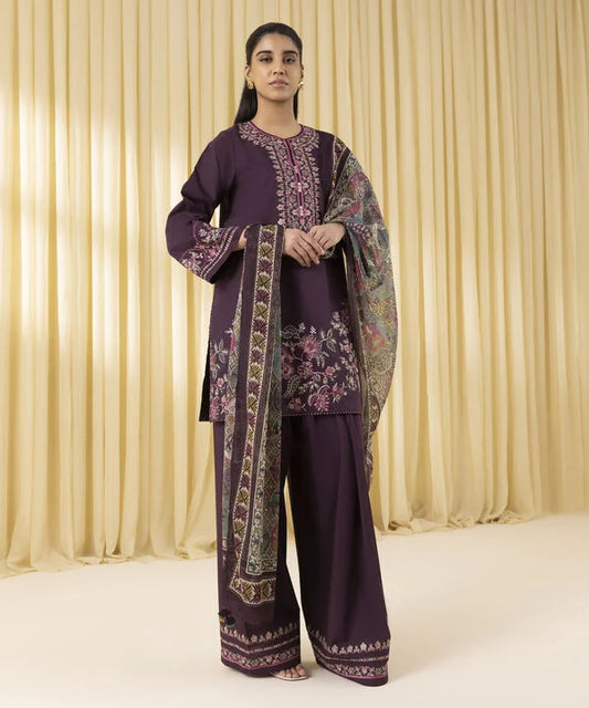 3 Piece - Embroidered Lawn Suit
