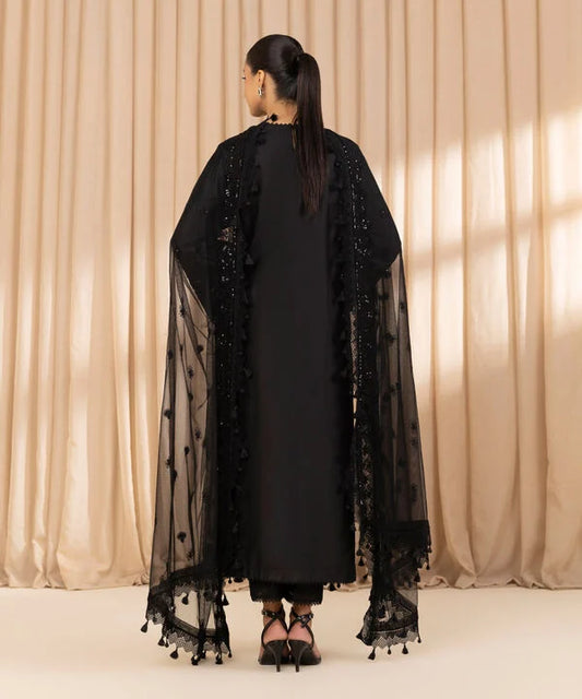 3 Piece - Embroidered Cotton Suit